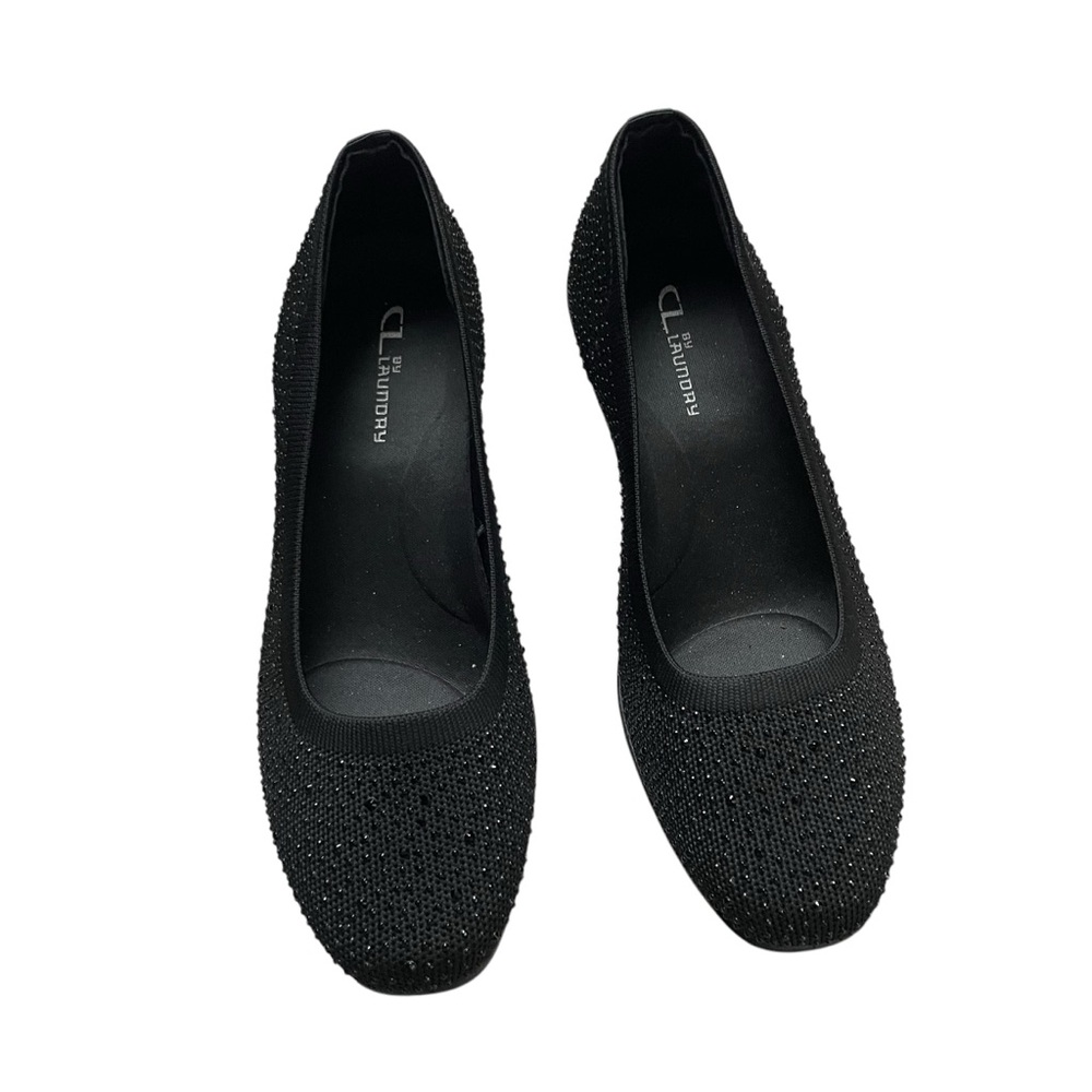 Unworn CL by Laundry Black Rhinestone Slip on Shoes Size 9.5W